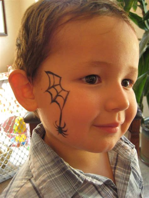 Your Site Name Face Painting Spider And Web Simple Halloween Face Painting Spider Face