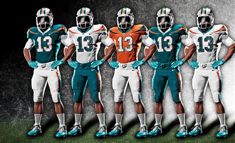 The miami dolphins wore some incredibly bright orange nfl color rush uniforms against the cincinnati bengals on thursday night. Dolphin Miami New NFL Uniforms | New nfl uniforms, Nfl miami dolphins, Nfl uniforms