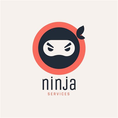 Free Vector Flat Design Ninja Logo Template