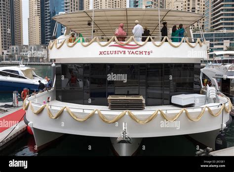 Exclusive Yacht In Dubai Marina Dubai Stock Photo Alamy