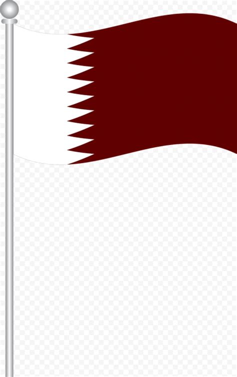 Qatar Flag On Pole Illustration Png Citypng