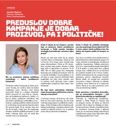 Interview With Jasmina Stojanov Managing Director Of Nova