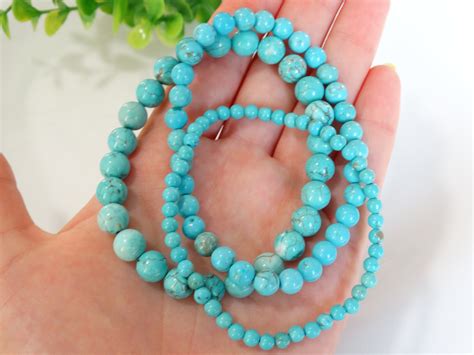 turquoise bracelet genuine turquoise gemstone 8mm turquoise etsy
