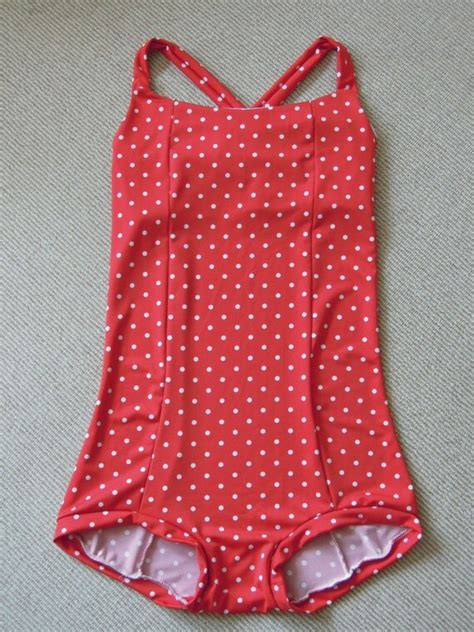 Swimsuit Vintage Style Red Dotty By Charmandlaundry On Etsy