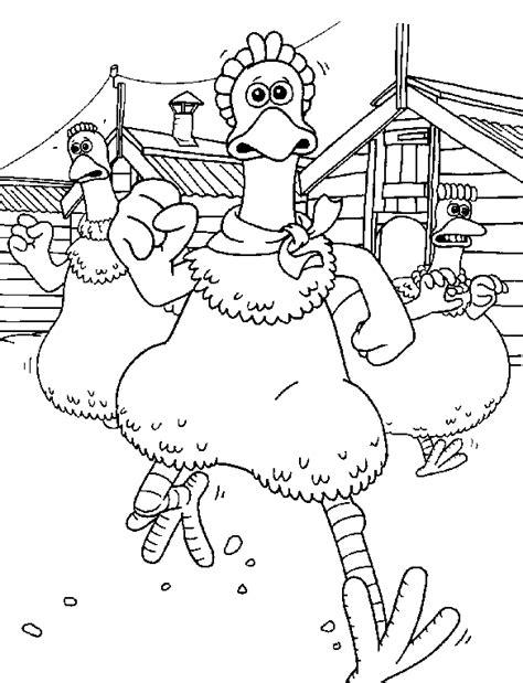 Sarah nila sketch #3483 ginger. Chicken Run Coloring Page - Chicken Little car coloring ...