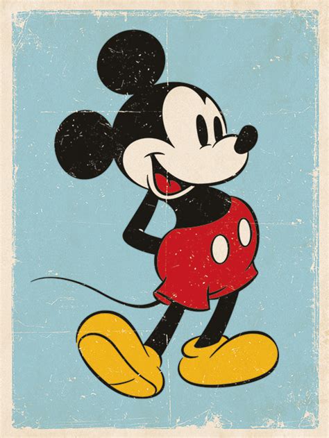 Mickey Mouse Retro Canvas Print The Art Group