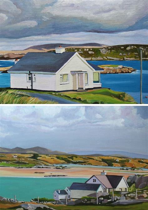 Two Donegal Paintings By Emma Cownie Free Global Shipping Donegal