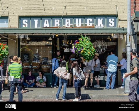 The Original Starbucks Store Established In 1971 At The Pike Place