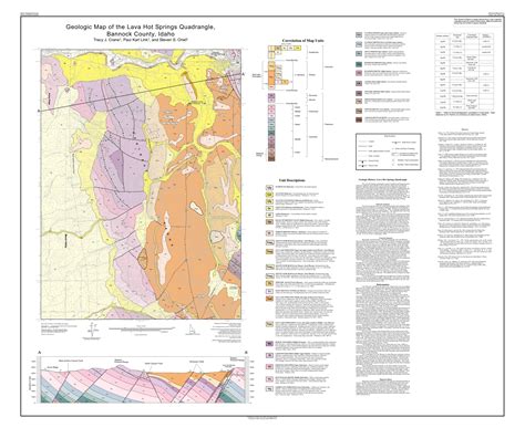 Geologic Map Of The Lava Hot Springs Quadrangle Bannock County Idaho