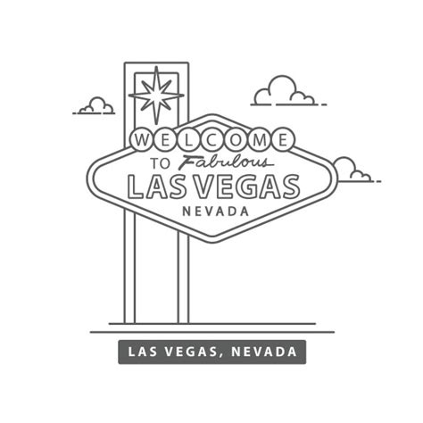 Welcome To Las Vegas Sign Line Vector 273984 Vector Art At Vecteezy