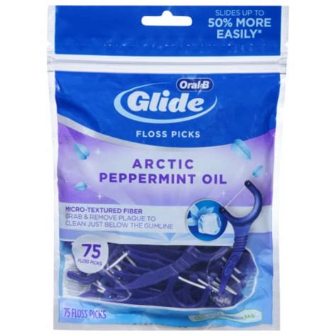 Glide Arctic Peppermint Oil Mint Floss Picks 75 Ct Kroger