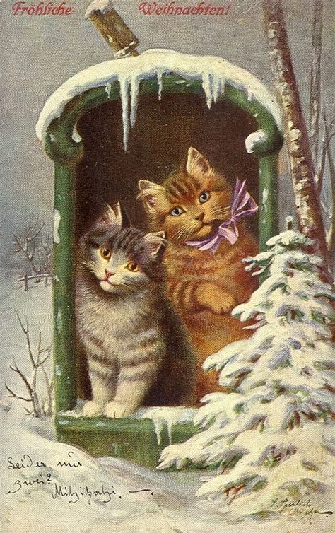 Cc 126 Vintage Christmas Christmas Cats Vintage Christmas Cards