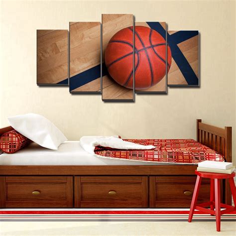 Basketball Sports Canvas Wall Art For Boys Bedroom Decor