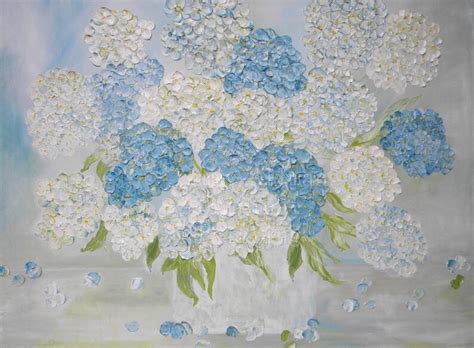 Hydrangea Oil Painting Hydrangea Custom Painting Oil Impasto Etsy