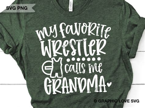 Wrestling Grandma Svg My Favorite Wrestler Calls Me Grandma Etsy