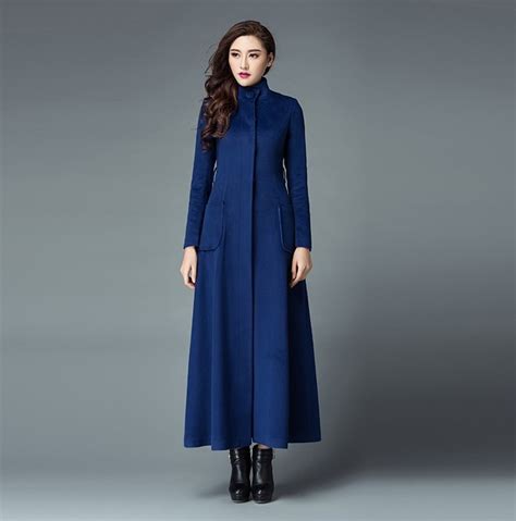 New 2016 Fashion Women Wool Coat Autumn Winter Extra Long Trench Coats