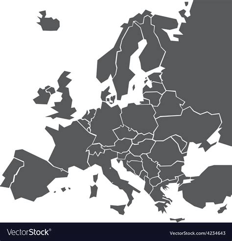 Vector Map Of Europe With Countries Blue Free Vector Maps Photos