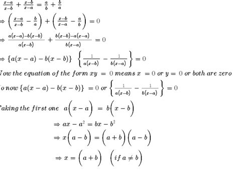 solve for x x a x b x b x a a b b a maths quadratic equations 3270516
