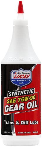 Lucas Synthetic Gear Oil 75w 90 1 Quart 10047 Oreilly Auto Parts