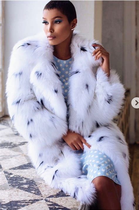 coutour ebony women white fur fur fashion fox fur handbag accessories stylish outfits fur