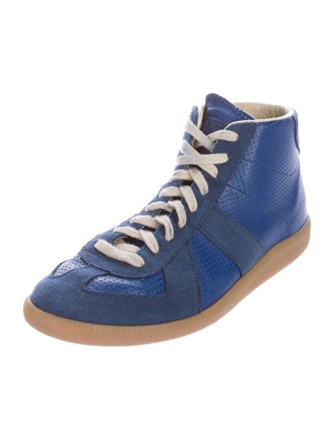 Shipping and 3 samples free of charge for orders above 80€. Maison Margiela Leather High-Top Sneakers - Shoes ...