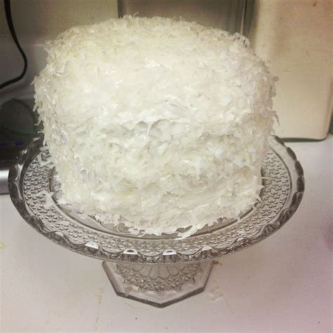 Coconut Cake Made For My Dad For Fatherd Day Very Yummy