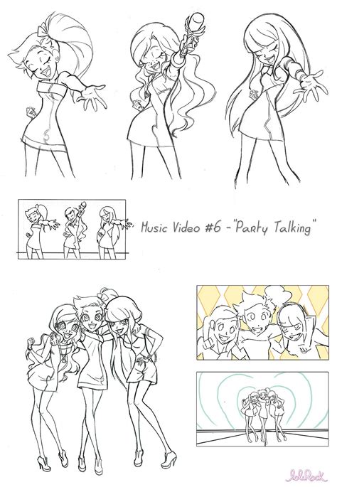 Team Lolirock Cartoon Coloring Pages Drawings Cool Drawings