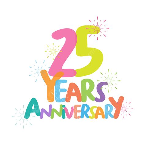 25th Anniversary 25th Anniversary Happy Anniversary Png And Vector