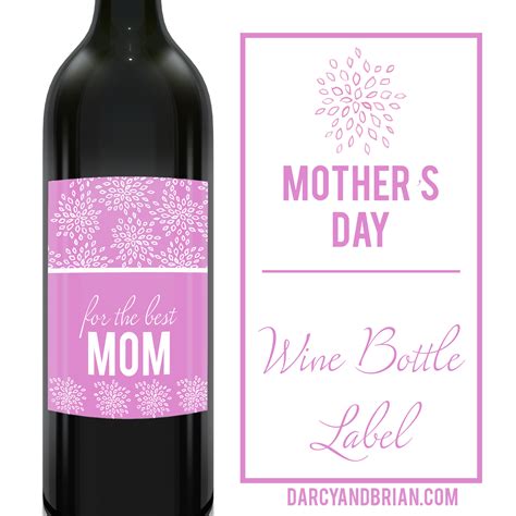 Free Printable Mother S Day Wine Labels