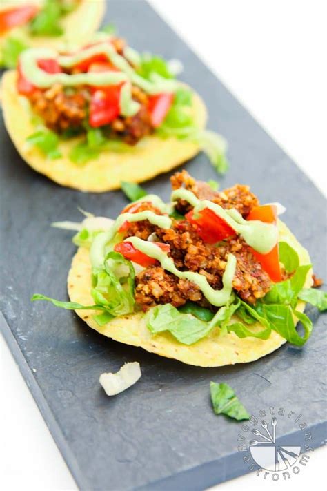 Recipes for easy and delicious vegetarian and vegan appetizers, including tartlets, roasted chickpeas, hummus, candied nuts, and more. Mini Walnut Sun-Dried Tomato Crumble Tostadas - Vegetarian ...