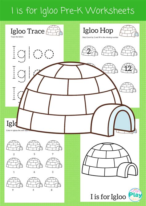 Letter I Worksheets For Preschool Kids Craft Play Learn