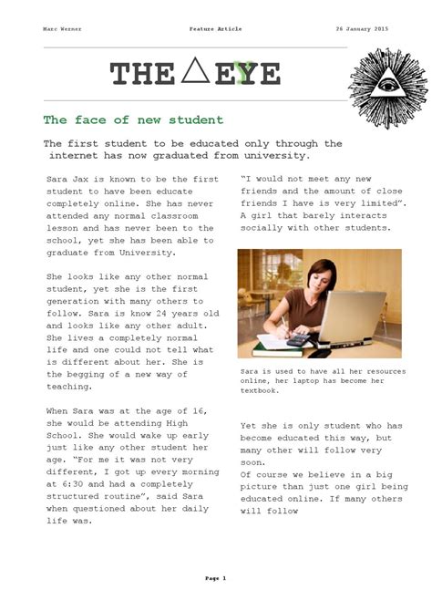 Feature Articles Assignment 3 February Semester 2 By Marc Issuu
