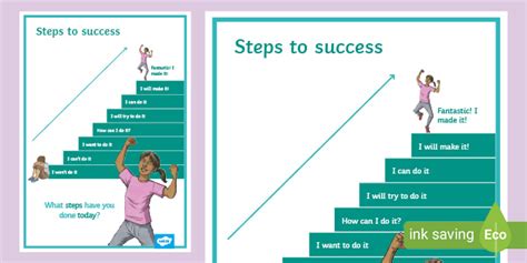 Steps To Success Display Poster Teacher Made