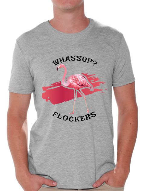 Flamingo shop offers high quality, trendy fashion at affordable prices. Awkward Styles Whassup Flockers Tshirt for Men Pink Flamingo Shirt Flamingo Shirts for Men ...