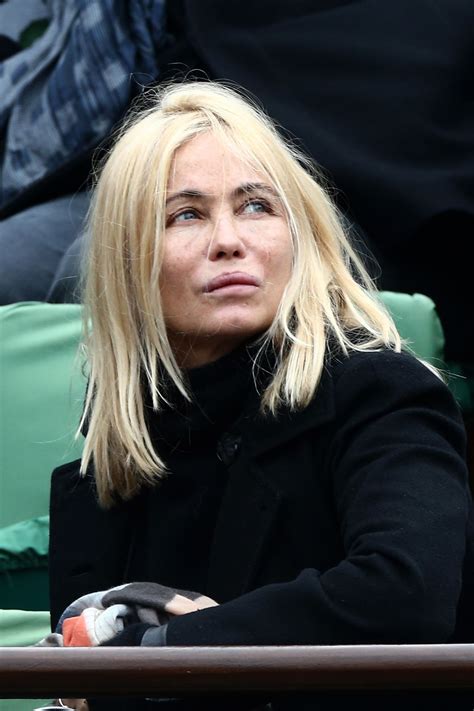 Before doing plastic surgery, i saw her as a slim and wonderful french woman. EMMANUELLE BEART at French Open at Roland-Garros Arena in ...
