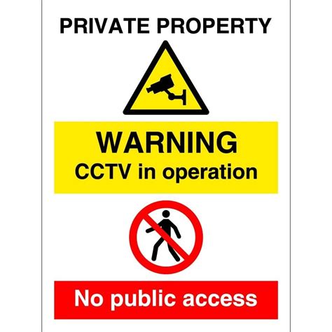 Private Property Cctv No Public Access Signs From Key Signs Uk