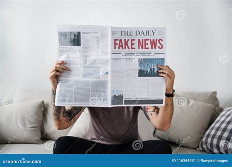 Fake News Headline On A Newspaper Stock Image Image Of Information