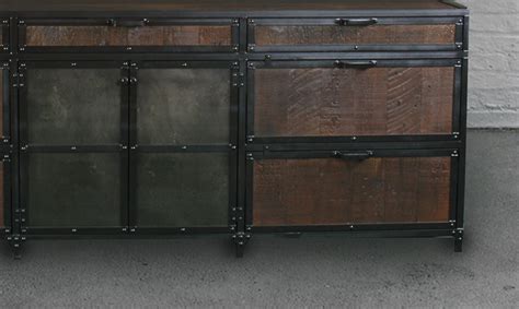 industrial rustic reclaimed wood file cabinet combine