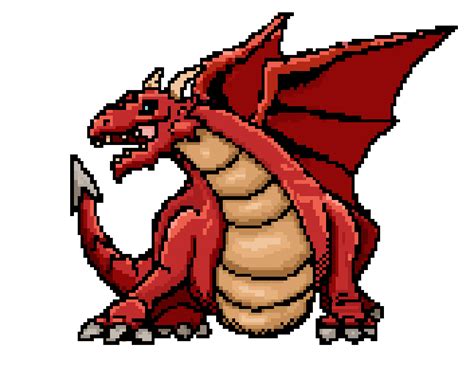 Dragon Warrior Pixel Art