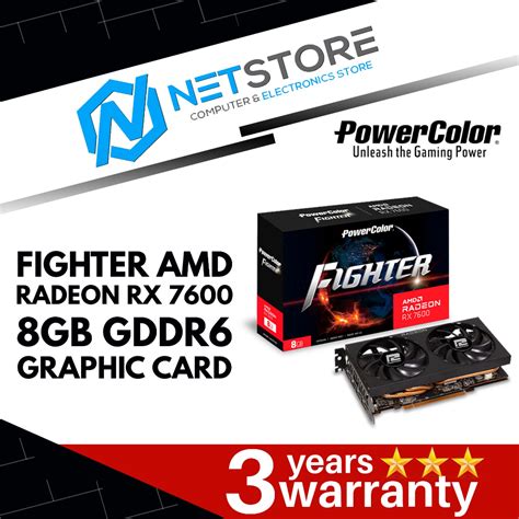 Powercolor Fighter Amd Radeon Rx 7600 8gb Gddr6 Graphic Card Power