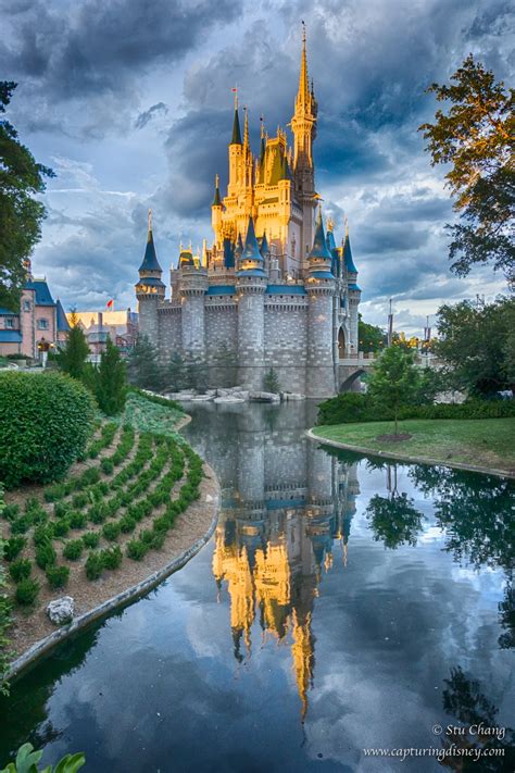 Capturing Disney Cinderella Castle At Golden Hour