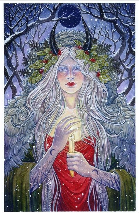 Pagan Yule Pagan Art Wiccan Samhain Magick Pagan Christmas Christmas Art Winter Goddess