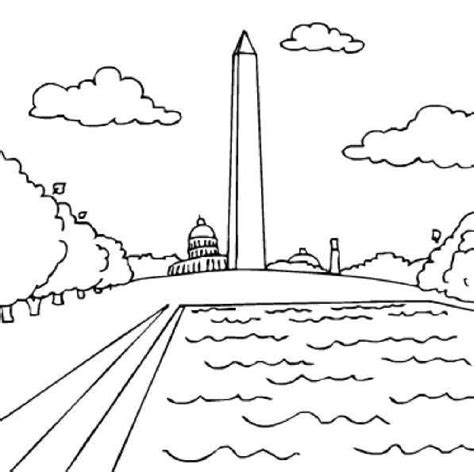 Coloring page of united states map with states names at yescoloring us map printable united states map usa map. The Washington Monument - Free Printable Coloring and ...