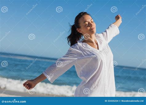 Calm Woman Stretching Stock Photo Image Of Bright Stretching 33435224