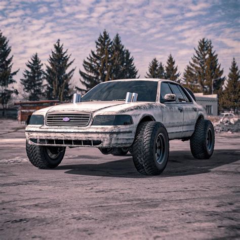 Lifted Ford Crown Vic Looks Ready For Anything In Patriotic Solid Axle