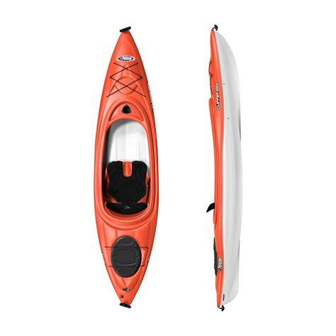 Pelican Clipper 100x 10ft Sit In Kayak Tangerine And White