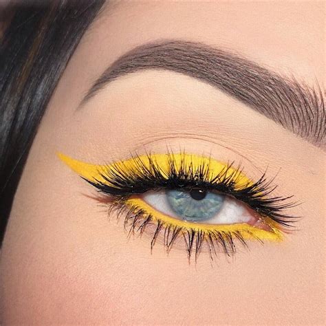 Image May Contain One Or More People And Closeup Yellow Eye Makeup