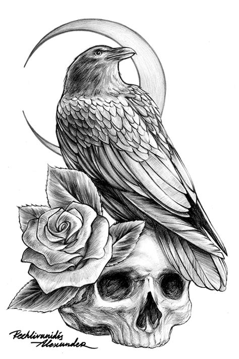 Crow Tattoo By Pechlivanidisart On Deviantart