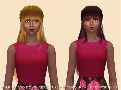 Oh yeah and it was supposed to be a starter but that didn't happen… oops. The Sims Resource: Half Up And Down natural hair ...