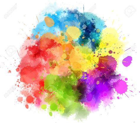 Multicolored Watercolor Splash Blot In 2020 Watercolor Splash